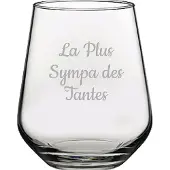 Pasabahce Drinkglas gegraveerd - 42,5cl - La Plus Sympa des Tantes
