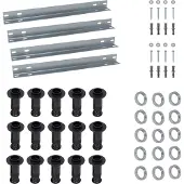 Schulte douchebak, Installatieset <100 cm, rechthoek, douchebak steeneffect