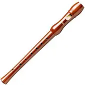 Hohner blokfluit, Musica Line, Duitse vingerzetting, tweedelig, donker perenhout.