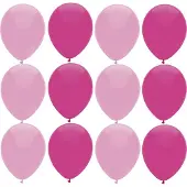 Haza Ballonnen verjaardag/thema feest - 200x stuks - roze/donkerroze