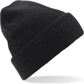 Beechfield Beanie muts voor volwassenen - zwart - 100% polyacryl