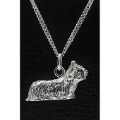 MOOYE ® - Collectie Zilveren Skye terrier ketting hanger - groot