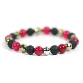 Heaven Eleven KIDS - meisjes - armband - edelsteen - agaat - mix - 6mm - 15 cm