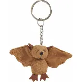 Nature Planet pluche Sleutelhanger - 2x - Vleermuis - knuffel - 6 cm - cadeau sleutelhanger