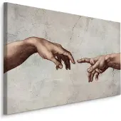 Karo-art Schilderij - Schepping van Adam, naar Michelangelo, Premium Print