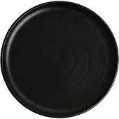 Olympia Canvas ronde borden met smalle rand zwart 26,5cm