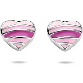 The Jewelry Collection Zilver Gerhodineerde Oorknoppen hart 1333716