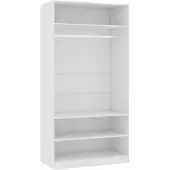 vidaXL Kledingkast 100x50x200 cm bewerkt hout wit