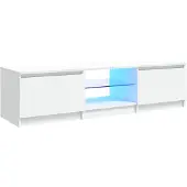 vidaXL Tv-meubel met LED-verlichting 140x40x36 cm wit