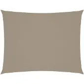 vidaXL Zonnescherm rechthoekig 6x7 m oxford stof taupe