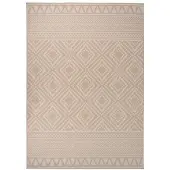 vidaXL Buitenkleed met patroon platgeweven 120x170 cm bruin
