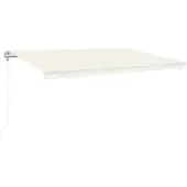 vidaXL Luifel automatisch uittrekbaar 500x300 cm crèmekleurig