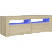 vidaXL Tv-meubel met LED-verlichting 120x35x40 cm sonoma eikenkleurig