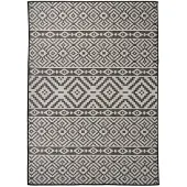vidaXL Buitenkleed met patroon platgeweven 120x170 cm zwart