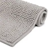 Elegance Beautissu Beaumare WR Badmat Antislip 50x80cm - Douchemat Grijs Badmat - WC Tapijt, Vloermat voor Douche of Badkamer