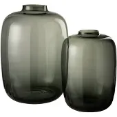 J-Line vaas Cleo - glas - grijs - large
