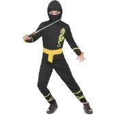 Vegaoo Gele draak ninja kostuum voor jongens