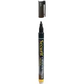 Securit Krijtbord stift - zwart - ronde punt - 1-2 mm - Voor borden glas en keramiek