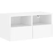 DKD Home Decor Tv-wandmeubel 60x30x30 cm bewerkt hout wit