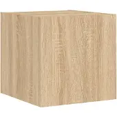 vidaXL Tv-wandmeubel met LED-verlichting 30,5x35x30 cm sonoma eiken