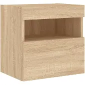 vidaXL Tv-wandmeubel met LED-verlichting 40x30x40 cm sonoma eikenkleur