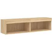 vidaXL Tv-meubels met LED-verlichting 2 st 60x30x30 cm sonoma eiken