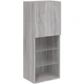 vidaXL Tv-meubel met LED-verlichting 40,5x30x102 cm grijs sonoma eiken