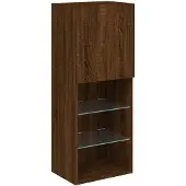 vidaXL Tv-meubel met LED-verlichting 40,5x30x102 cm bruin eikenkleur