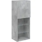 vidaXL Tv-meubel met LED-verlichting 40,5x30x102 cm betongrijs