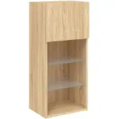 vidaXL Tv-meubel met LED-verlichting 40,5x30x90 cm sonoma eikenkleurig