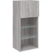 vidaXL Tv-meubel met LED-verlichting 40,5x30x90 cm grijs sonoma eiken