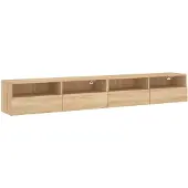 vidaXL Tv-wandmeubels 2 st 100x30x30 cm hout sonoma eikenkleurig
