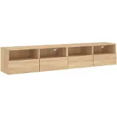 vidaXL Tv-wandmeubels 2 st 80x30x30 cm bewerkt hout sonoma eikenkleur