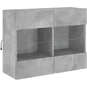 vidaXL Tv-wandmeubel met LED-verlichting 78,5x30x60,5 cm betongrijs
