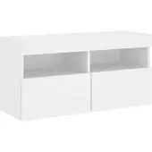 vidaXL TV-wandmeubel met LED-verlichting, wit, 80x30x40 cm