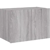 DKD Home Decor Tv-wandmeubel met LED-verlichting 60x35x41 cm grijs sonoma