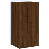 vidaXL Tv-wandmeubel met LED-verlichting 40,5x35x80 cm bruineikenkleur
