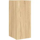 vidaXL Tv-wandmeubel met LED-verlichting 30,5x35x70 cm sonoma eiken