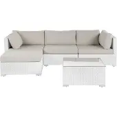 Beliani SANO - Loungeset-Wit-PE rotan