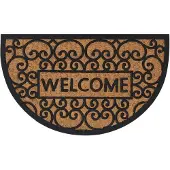 vidaXL Deurmat halfrond 45x75 cm rubber en kokosvezel