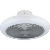 Eglo Kostrena Plafondventilator met lamp - Ø 45,5 cm - 3 snelheden - Instelbaar wit licht - Dimbaar - AC longer life - Wit/Grijs - Sterren - Glinsterend