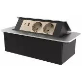 Livolo | Zilver | 3 | Pop-Up stekkerdoos | Push | Inbouw | USB & USB-C