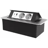 Livolo | Zilver | 3 | Pop-Up stekkerdoos | Push | Inbouw | USB & USB-C