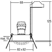 Brumberg inbouwspot Tirrel-S, GU10 fitting, mat zwart
