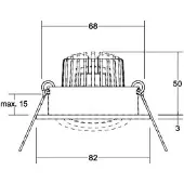 Brumberg Downlight Tirrel-R, dimbaar, alu / grijs / zink, Werkkamer / Kantoor, Aluminium, downlight