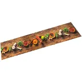 vidaXL Keukenmat wasbaar kruidenprint 60x180 cm fluweel