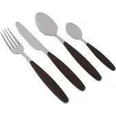 Gimex - Bestek - Bruin - Soft Touch heft - 16-Delig