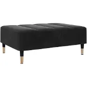 vidaXL Voetenbank 77x55x31 cm fluweel zwart
