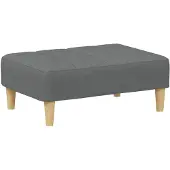 vidaXL Voetenbank 77x55x31 cm stof donkergrijs