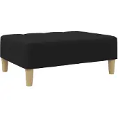 vidaXL Voetenbank 77x55x31 cm stof zwart